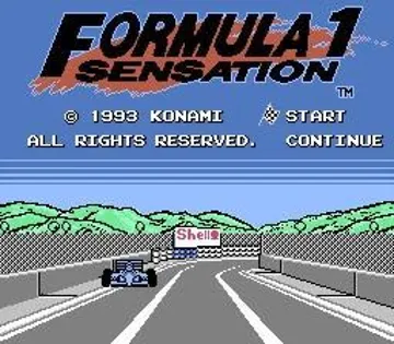 Formula 1 Sensation (Europe) screen shot title